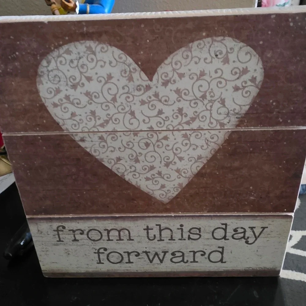 Dan DiPaolo From This Day Forward Wood Pallet Sign Rustic Heart Wedding Decor